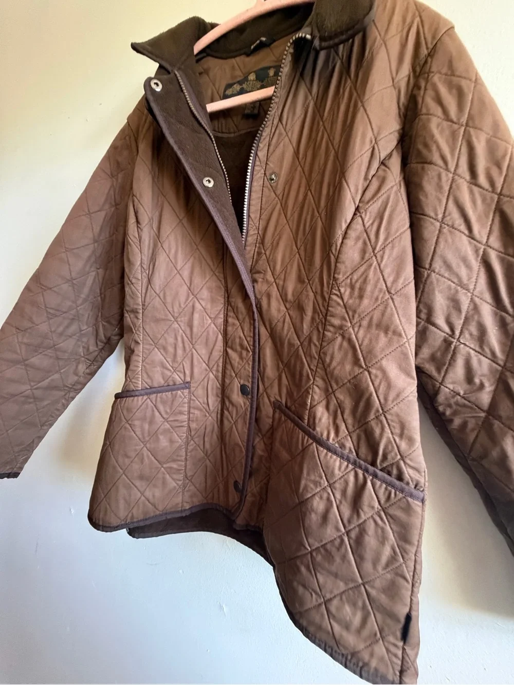 Barbour Quilted Brown Jacket size U.S. 10